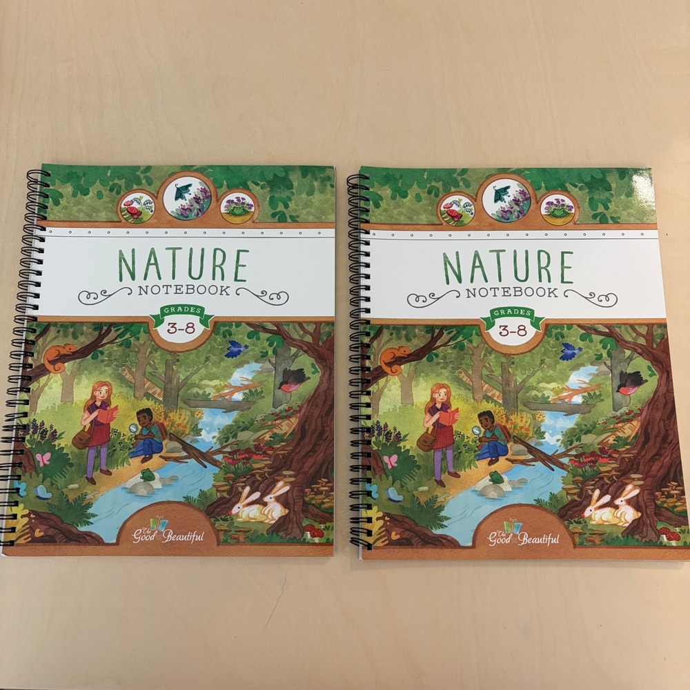 The Good and Beautiful Nature Notebook Homeschool Grades 3-8 Set of 2 NEW